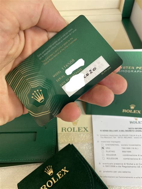 garanzia rolex card|rolex green seal guarantee.